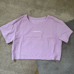 Alphalete Mesh Pink/Purple Cropped T-Shirt